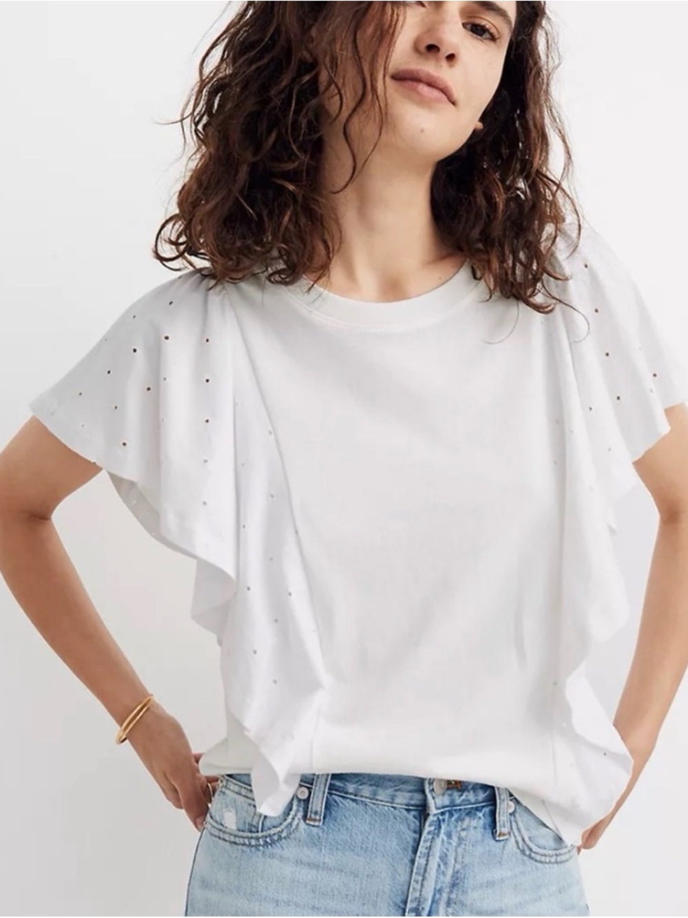 Madewell Holepunch Flutter top